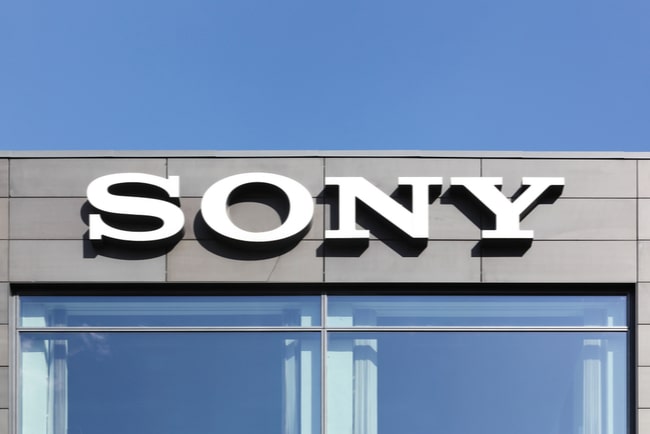 Sonys logga på fasad